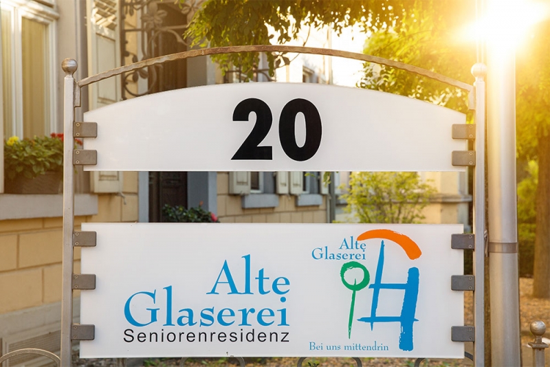 Alte Glaserei Schild